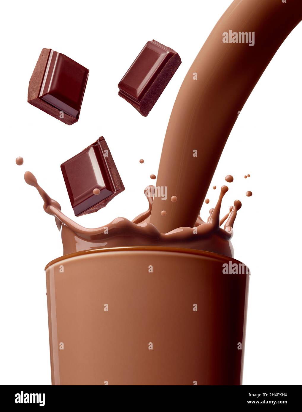 copa de chocolate con leche Foto de stock