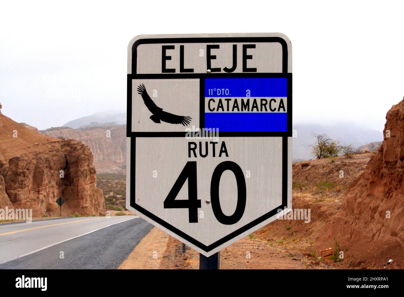 La famosa carretera a El Eje en Catamarca por la ruta 40 Foto de stock