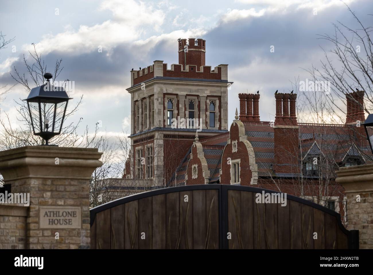 Hogar del oligarca ruso Mikhail Fridman, 'Athlone House' en Highgate, North London, Inglaterra, Reino Unido Foto de stock