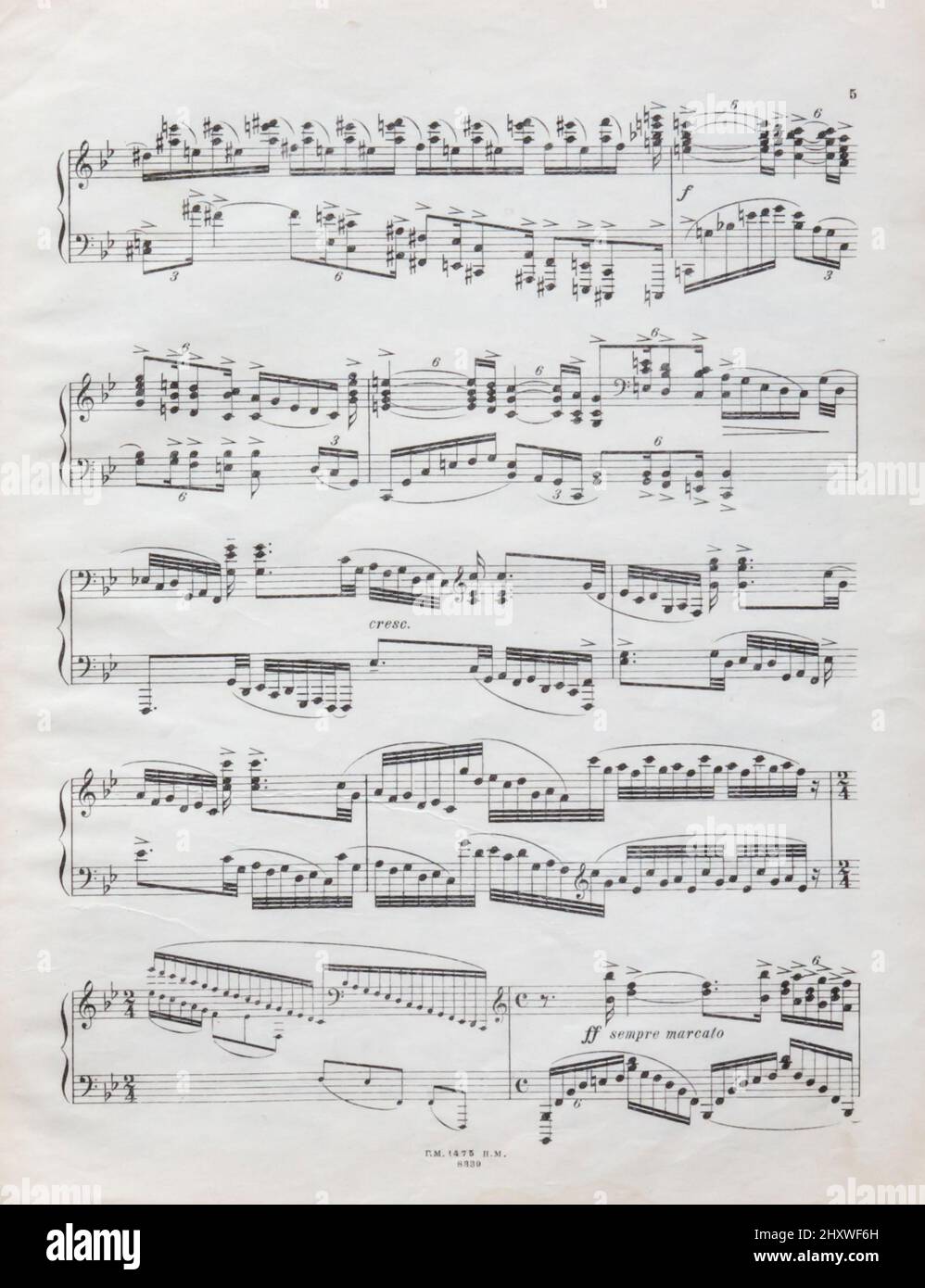 Partituras vintage 'Composiciones para piano' de Sergei Rachmaninoff de la  URSS, 1924 Fotografía de stock - Alamy