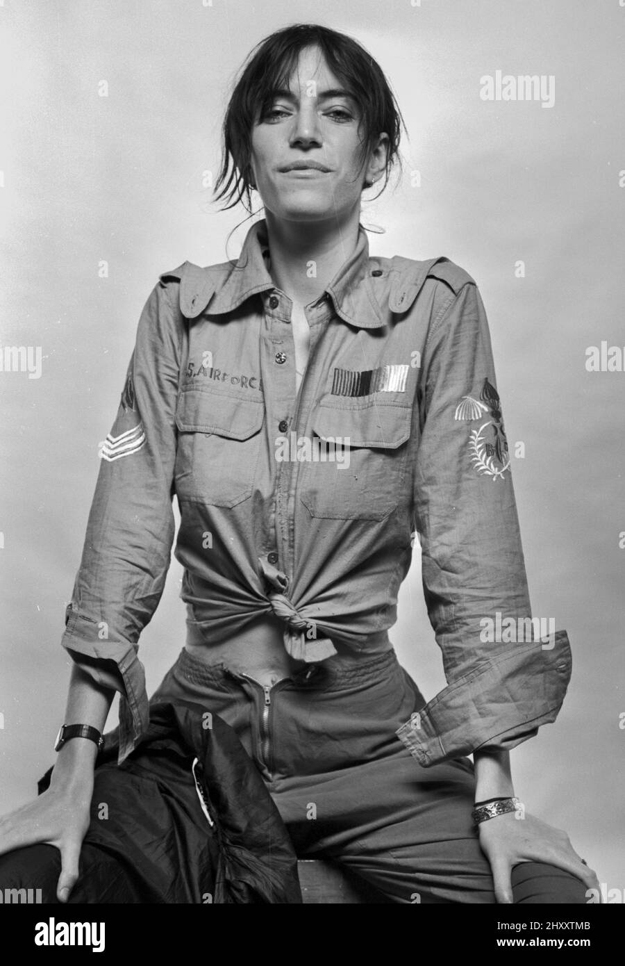 Patti Smith photohoot, estudio Berenstraat, Amsterdam Foto de stock
