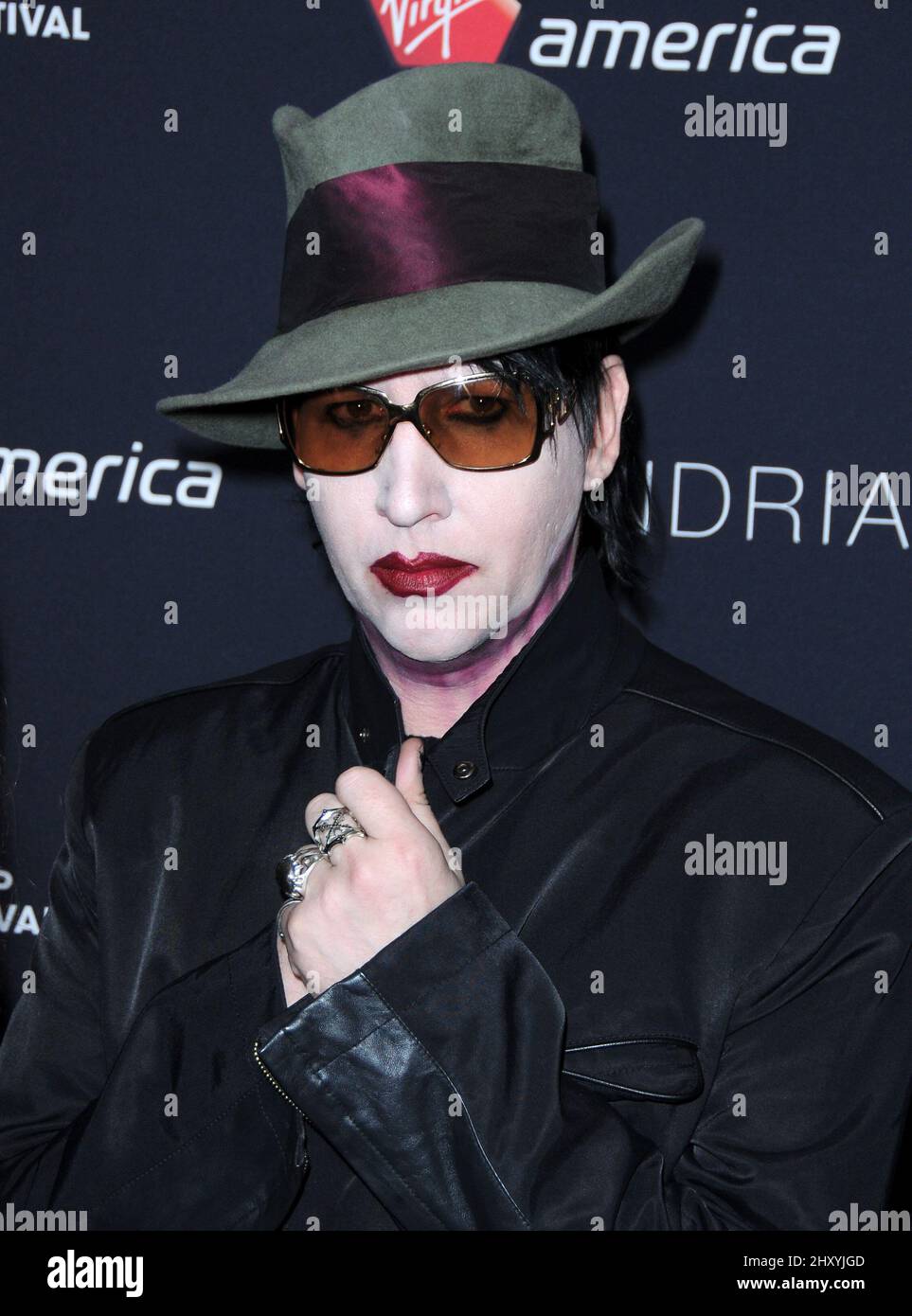 Marilyn Manson asiste a la Fiesta VIP del Festival de Música Sunset Strip, California. Foto de stock