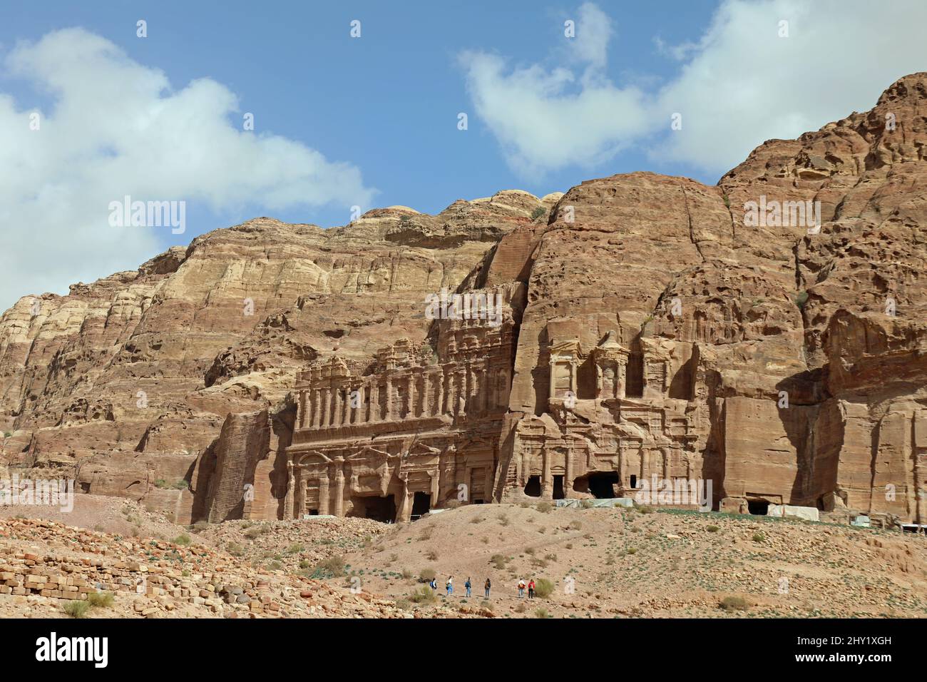 Las Tumbas Reales en Petra Foto de stock