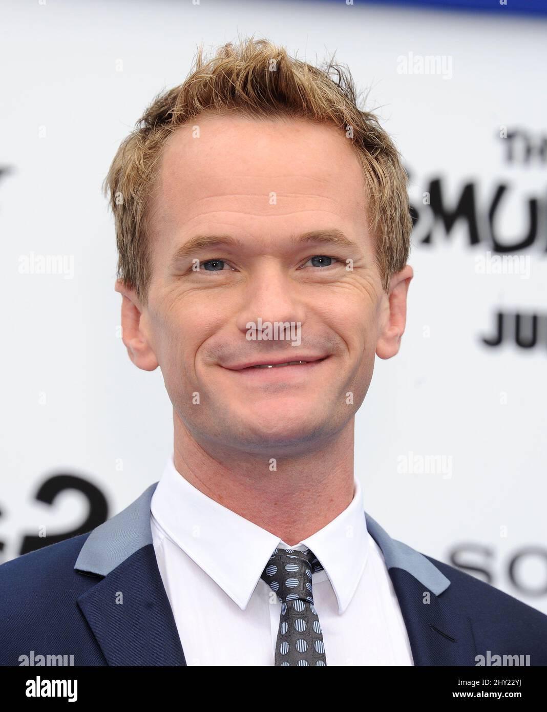 Neil Patrick Harris asiste al estreno de 'The Smurfs 2' en Los Ángeles, California. Foto de stock