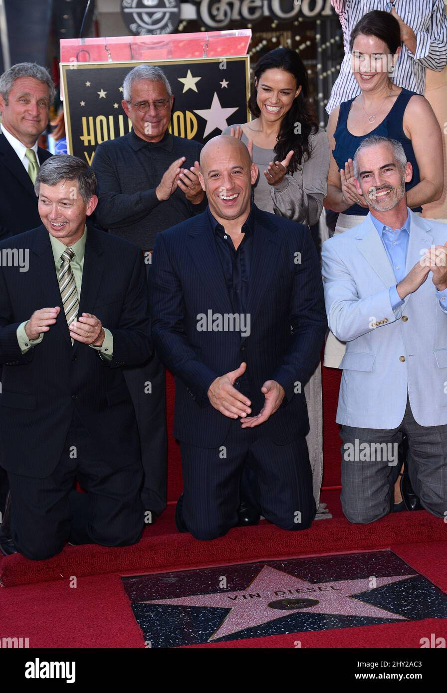 VIN Diesel asiste a su presentación de Hollywood Walk of Fame Star. Foto de stock