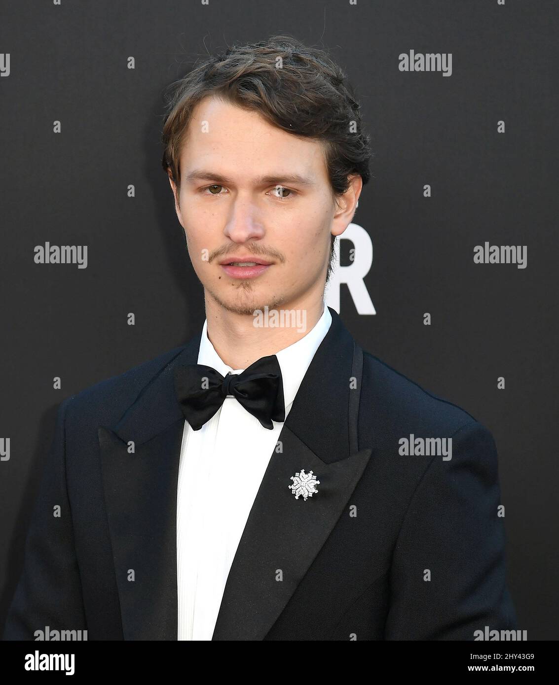 ansel elgort en blanco y negro