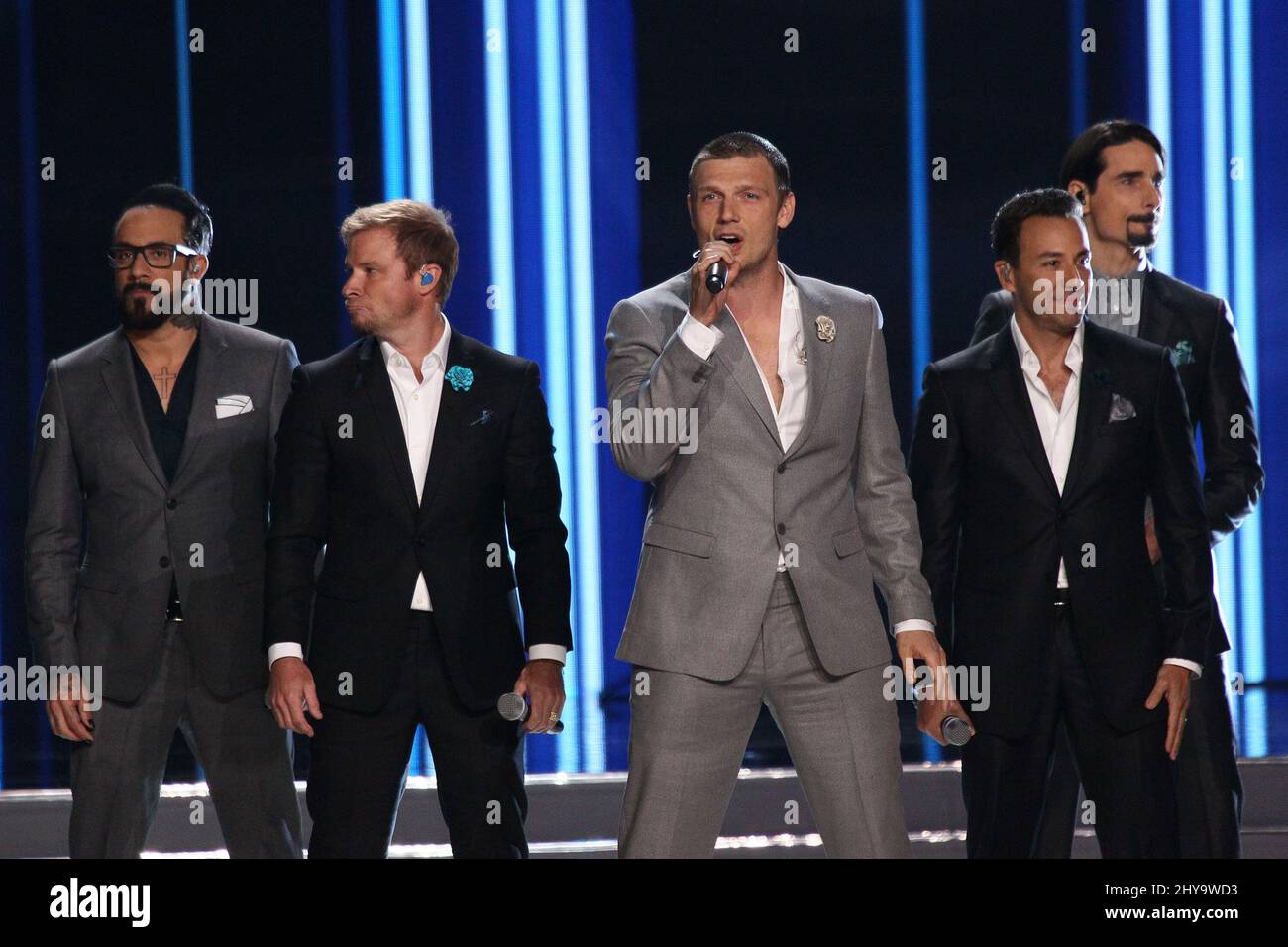 Los Backstreet Boys durante EL 2016 MISS USA Pageant T-Mobile Arena Foto de stock