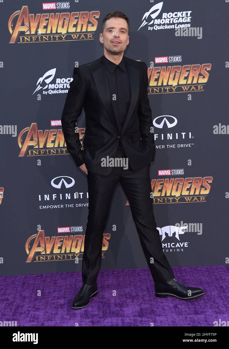 Sebastian Stan asiste al estreno mundial de Vengadores: Guerra del  Infinito, celebrado en el Teatro El Capitan en Hollywood, California  Fotografía de stock - Alamy