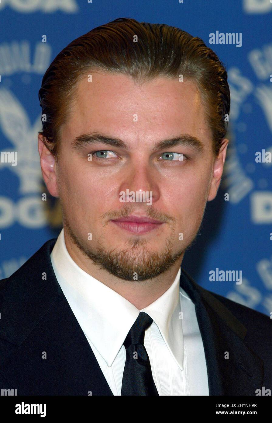 LEONARDO DICAPRIO ASISTE A LOS PREMIOS GUILD DIRECTOR'S 2003 CELEBRADOS EN EL CENTURY PLAZA HOTEL, CALIFORNIA. FOTO: PRENSA DEL REINO UNIDO Foto de stock