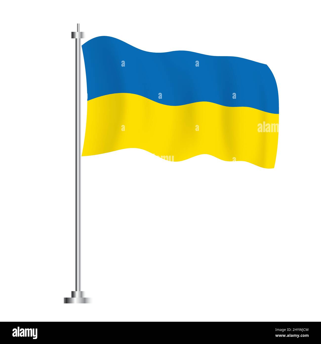Bandera de Ucrania. Bandera de Onda Aislada de Ucrania País. Ilustración vectorial. Día de la Independencia. Ilustración del Vector