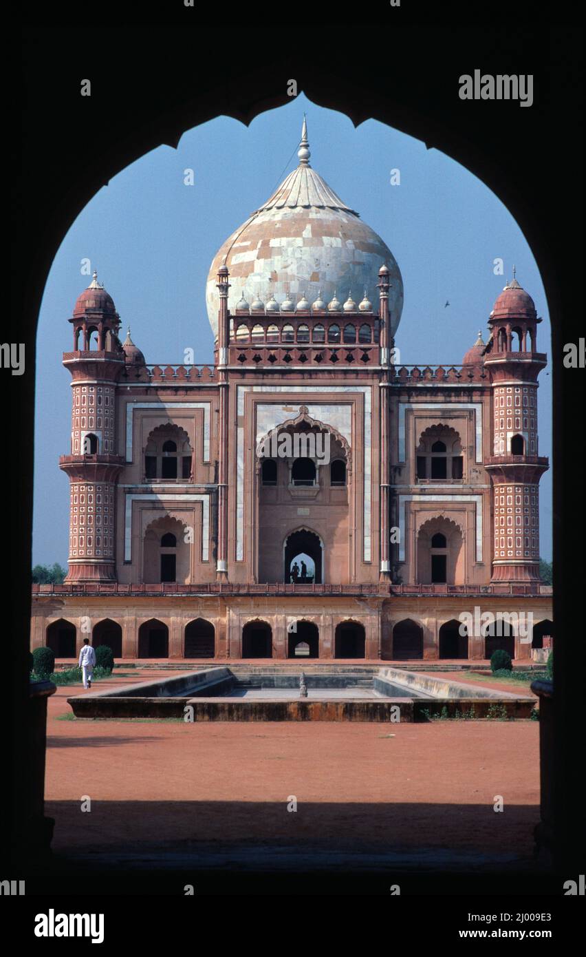 India. Delhi. La tumba de Humayun. Foto de stock