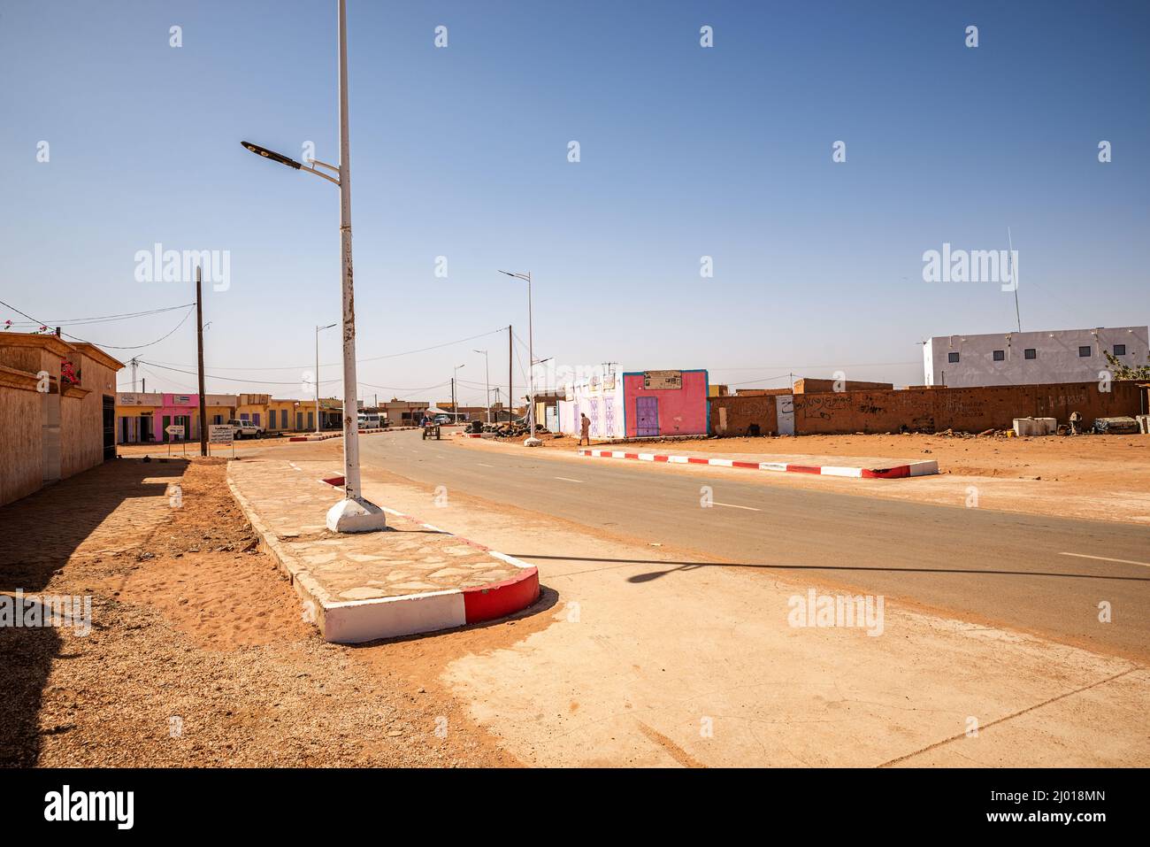 Paisaje urbano en Akjoujt, Mauritania Foto de stock