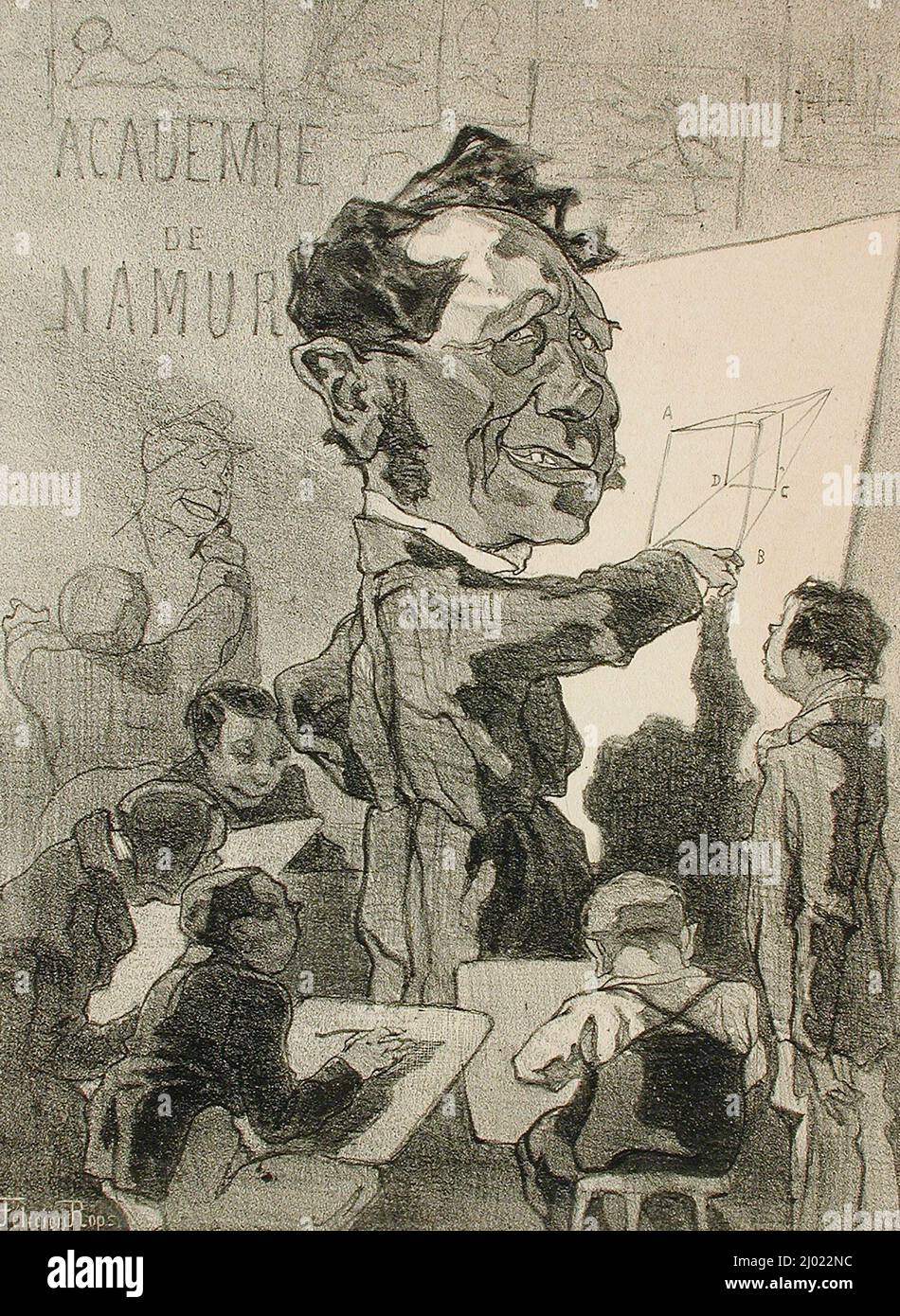 Fernando Marinus. Félicien Victor Joseph ROPS (Bélgica, Namur, 1833-1898). Bélgica, 1857. Impresiones; litografías. Litografía Foto de stock
