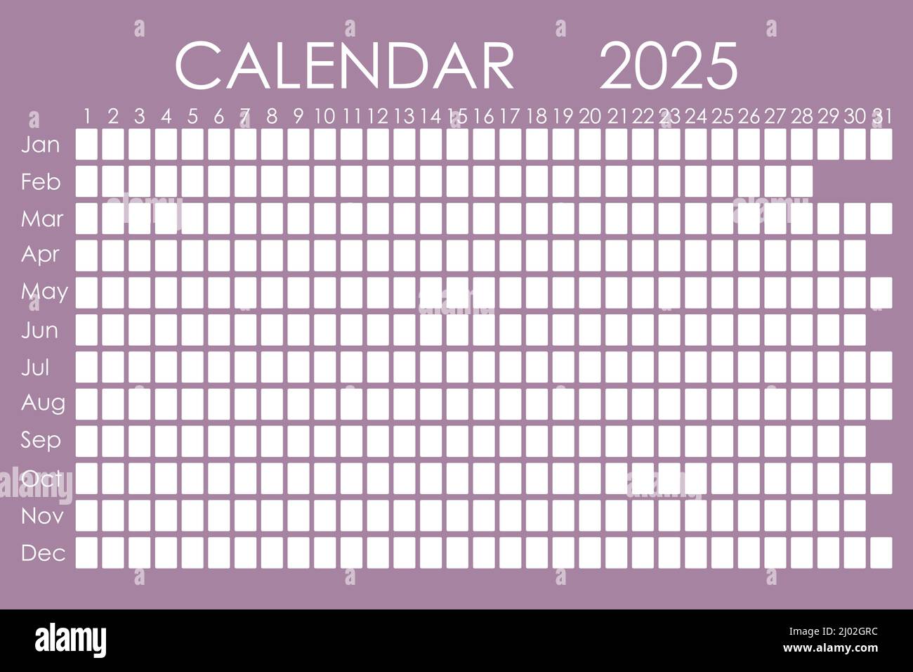 2025 planificador de calendario. Semana de diseño corporativo. Aislado