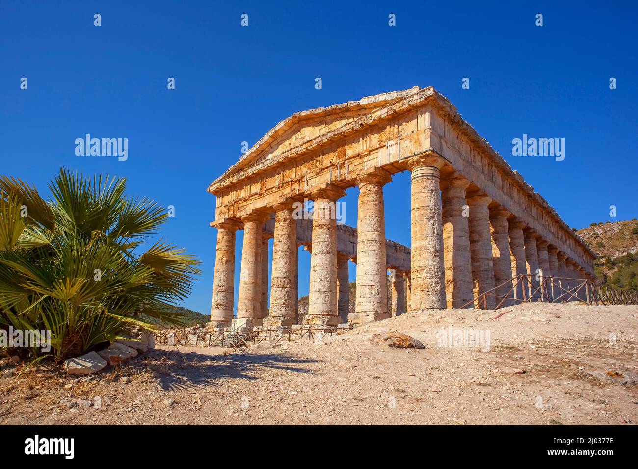 Área arqueológica de Segesta, Calatafimi, Trapani, Sicilia, Italia, Europa Foto de stock