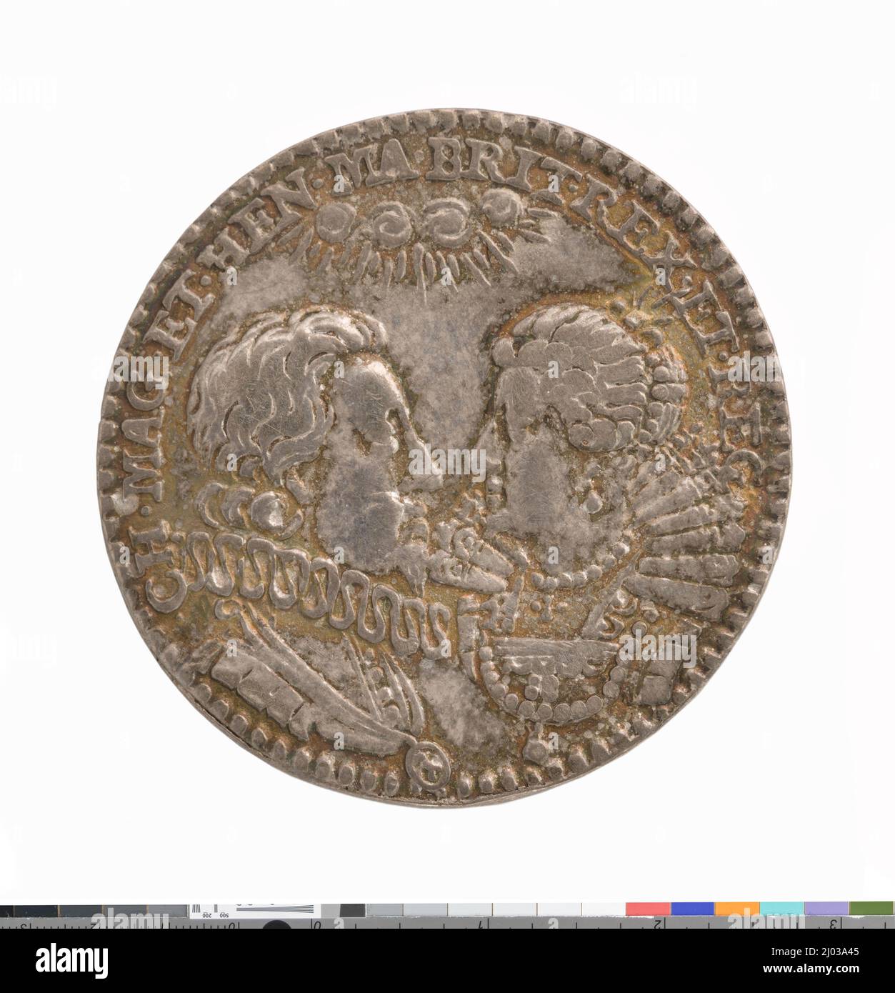 Charles y Henrietta Maria. Medalla de Matrimonio.. Inglaterra, siglo 17th. 1625. Joyas y adornos; medallas. Plata golpeada Foto de stock