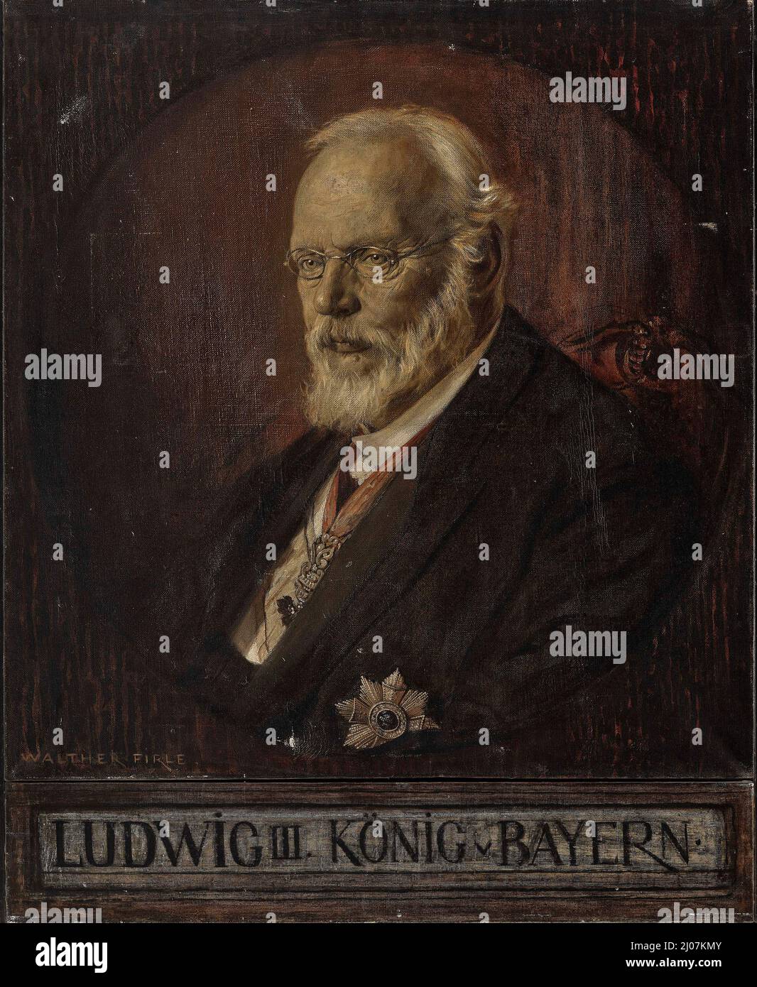 Retrato del rey Luis III de Baviera (1845-1921). Museo: COLECCIÓN PRIVADA. Autor: WALTER FIRLE. Foto de stock