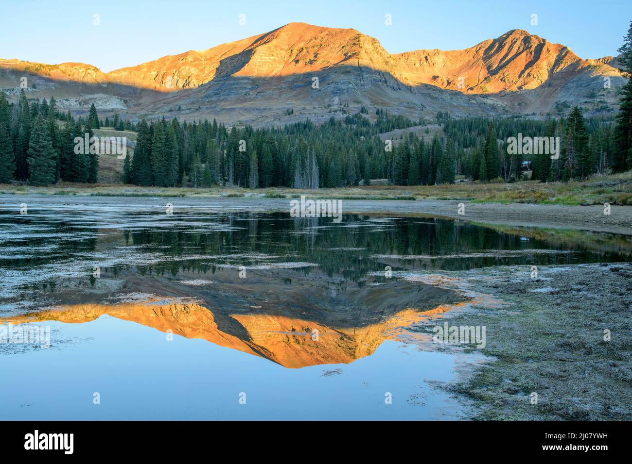 EE.UU., Montañas Rocosas, Colorado, Gunnison National Forest, Crested Butte, Lake Irwin, Foto de stock