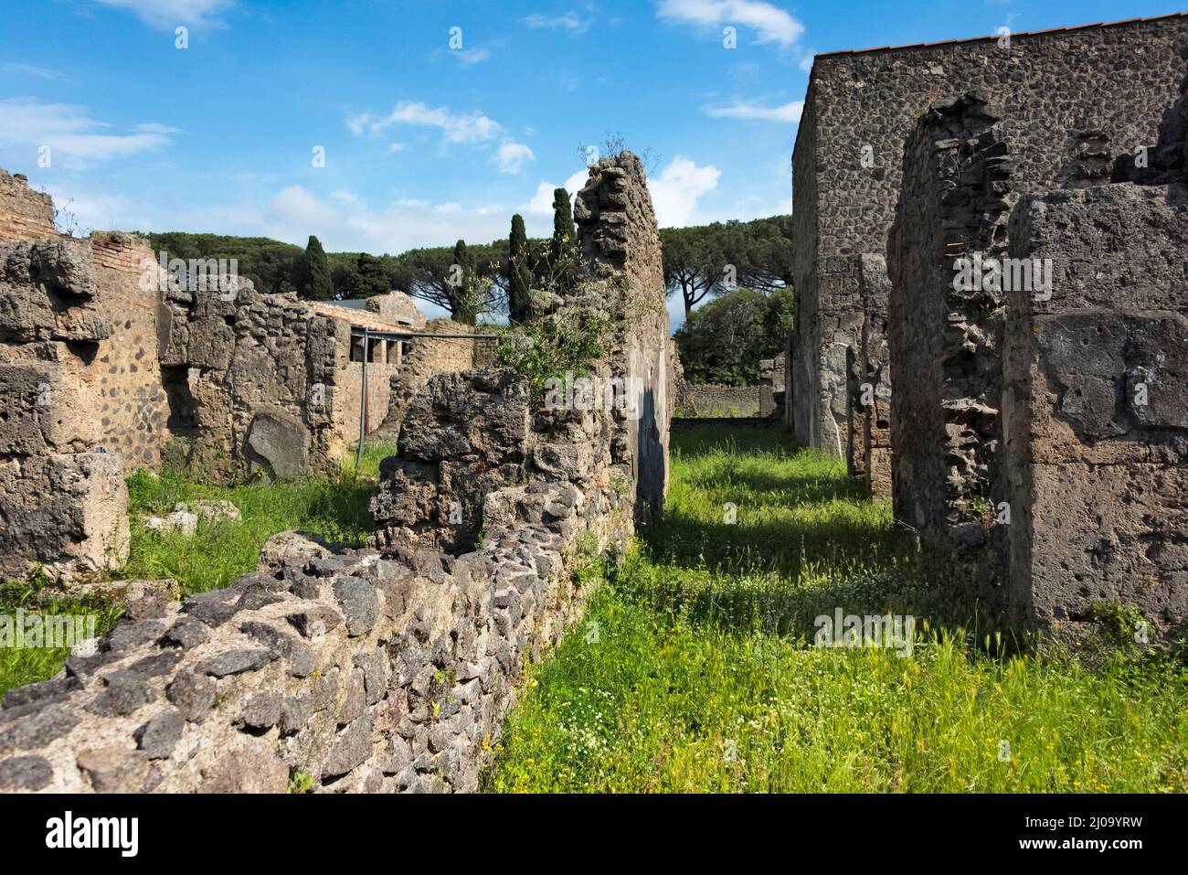 Ruinas de Pompeya, Patrimonio de la Humanidad de la UNESCO, provincia de Nápoles, región de Campania, Italia Foto de stock