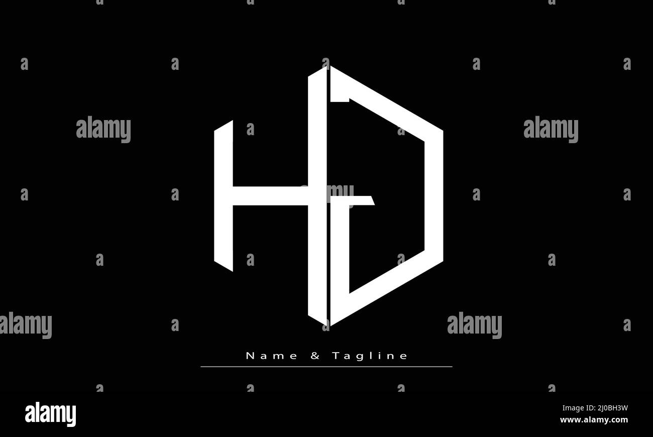 Letras del alfabeto Iniciales Monograma logo HJ , JH Ilustración del Vector