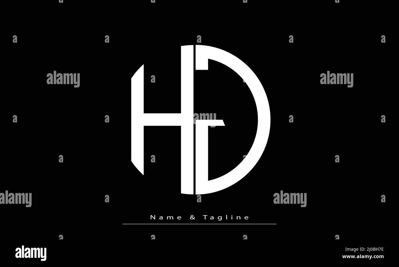 Letras del alfabeto Iniciales Monograma logo HJ , JH Ilustración del Vector