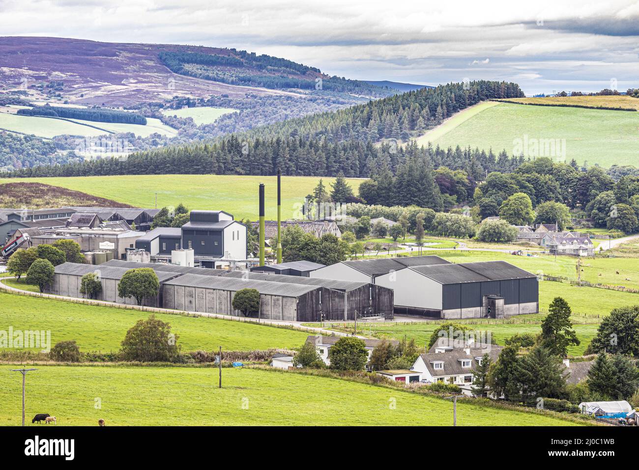 Destilería Glenlivet cerca de Tomintoul, Moray, Escocia Reino Unido. Foto de stock