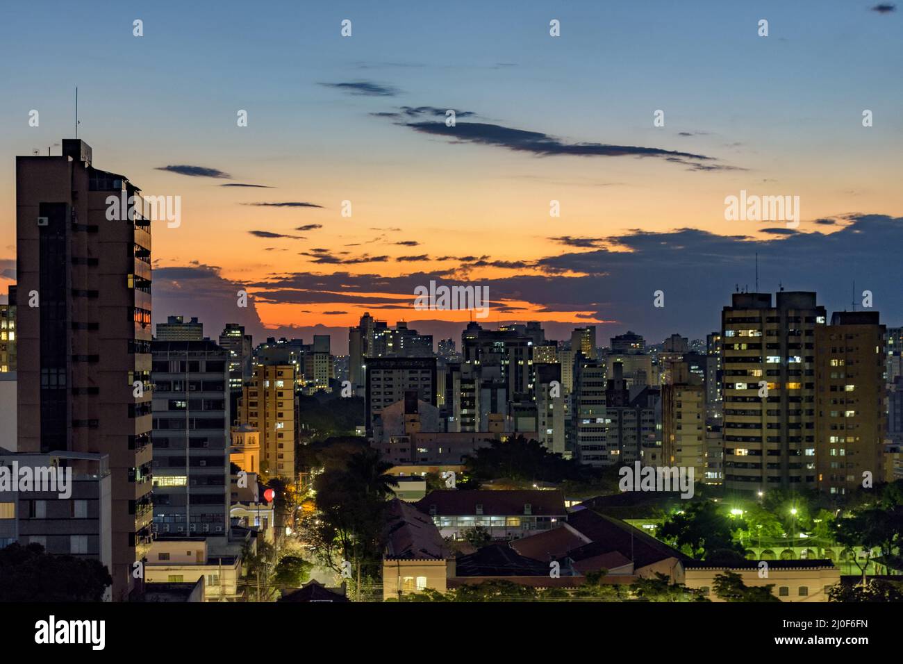 Vista urbana de la ciudad de Belo Horizonte en Minas Gerais Foto de stock