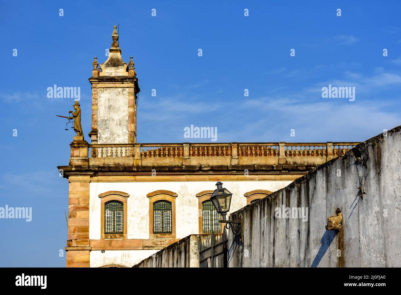 Arquitectura colonial brasileña barroca del siglo 18th Foto de stock