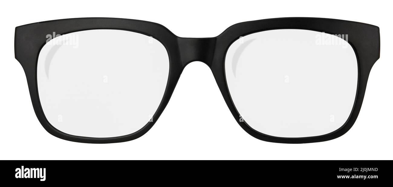 Gafas con marco negro retro Foto de stock