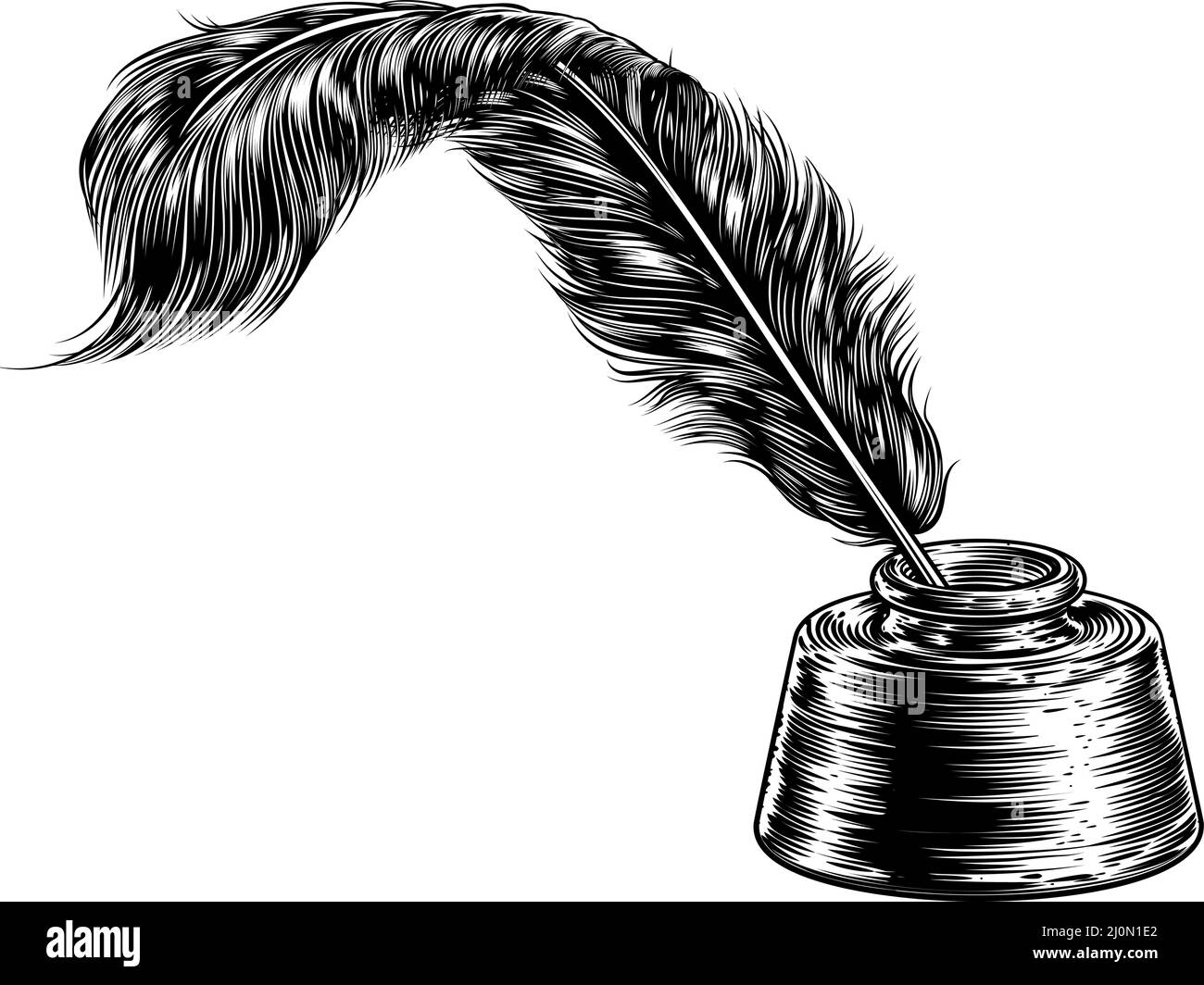 Dibujo de pluma negra Imágenes de stock en blanco y negro Alamy