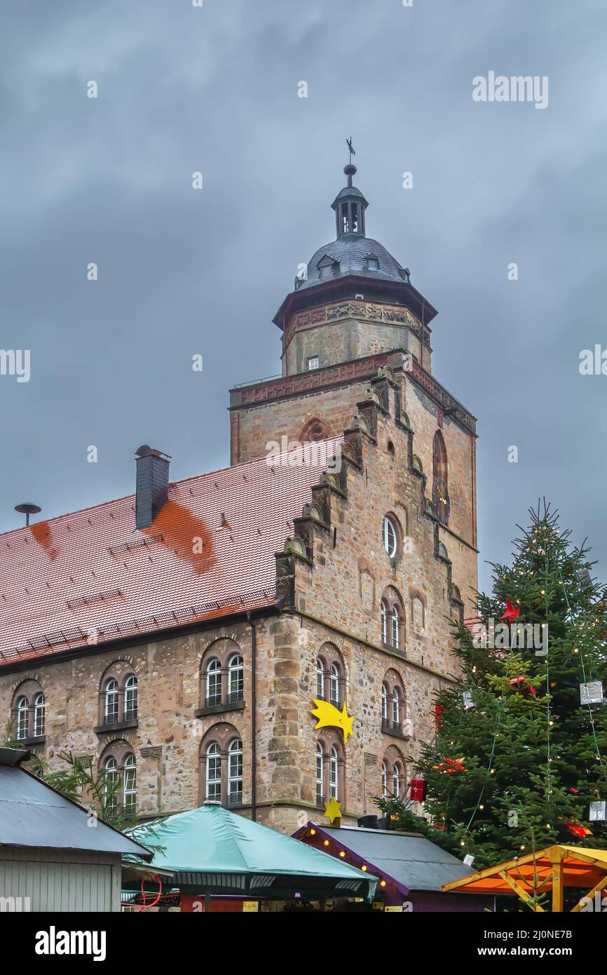 Alsfeld en christmastime, Alemania Foto de stock