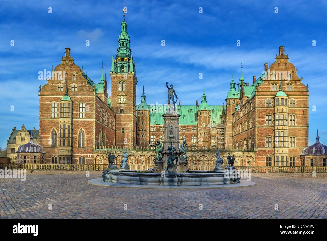 Palacio Frederiksborg, Dinamarca Foto de stock