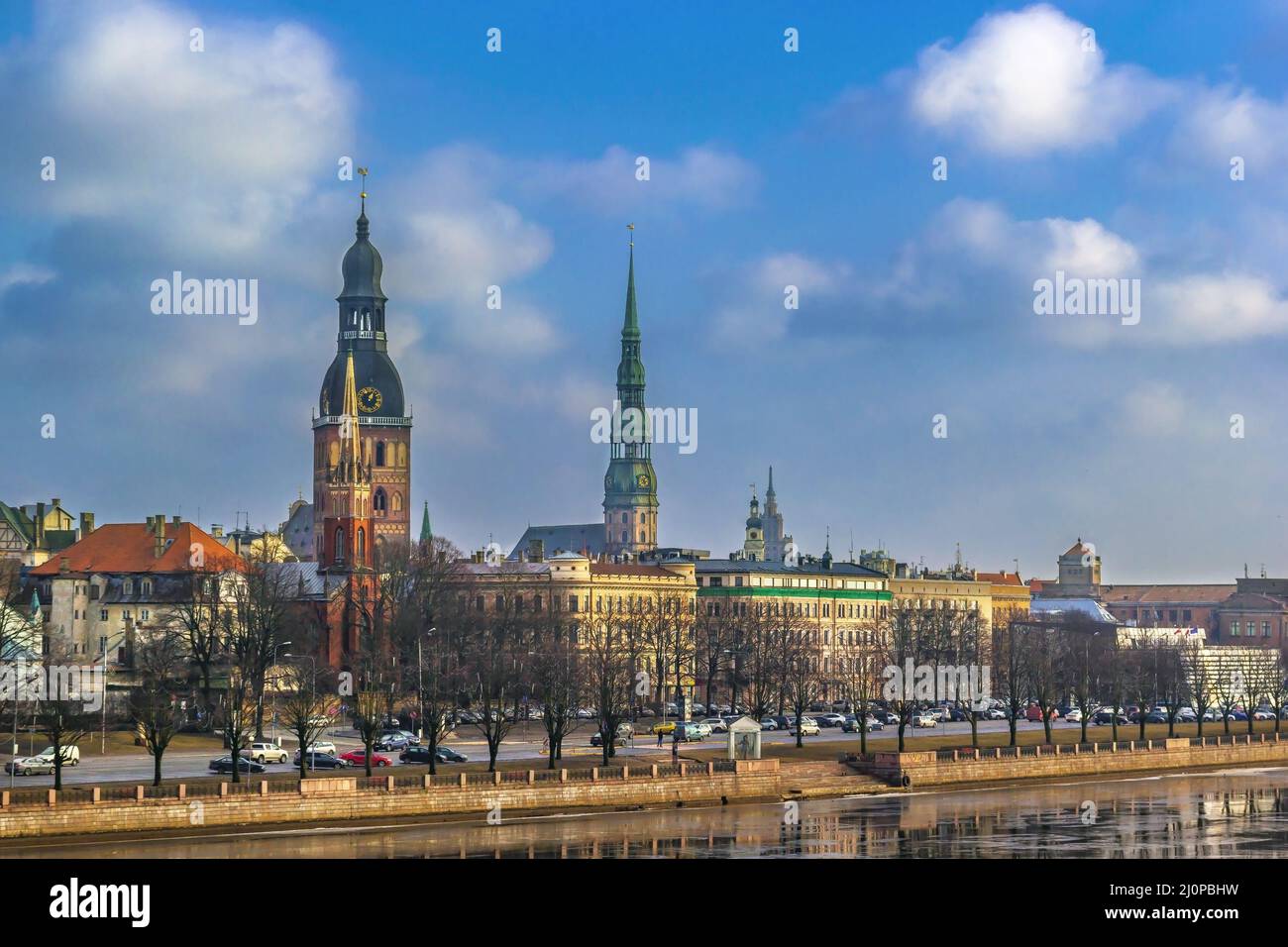 Vista de Riga, en Letonia Foto de stock