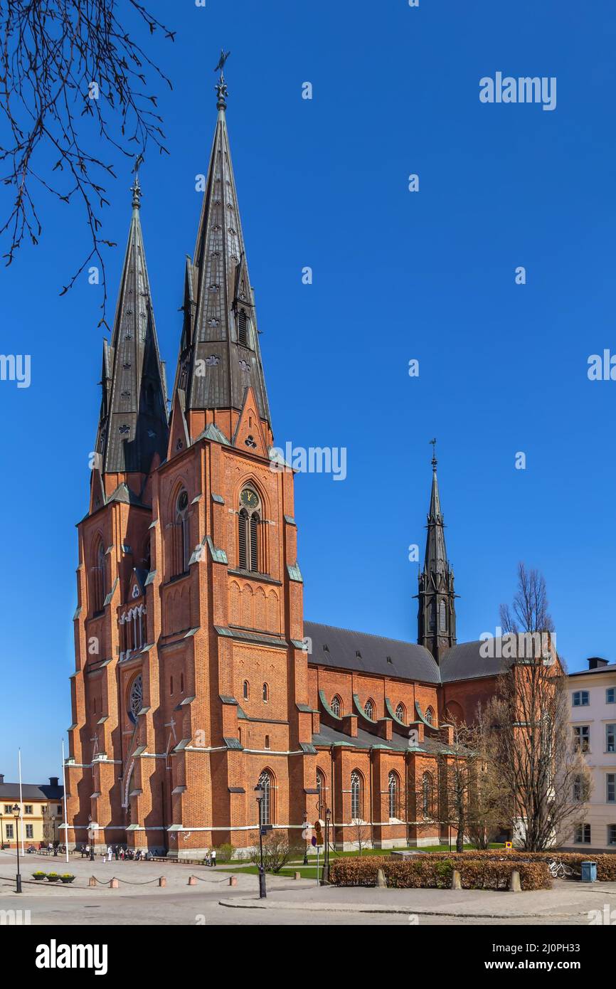 La Catedral de Uppsala, Suecia Foto de stock