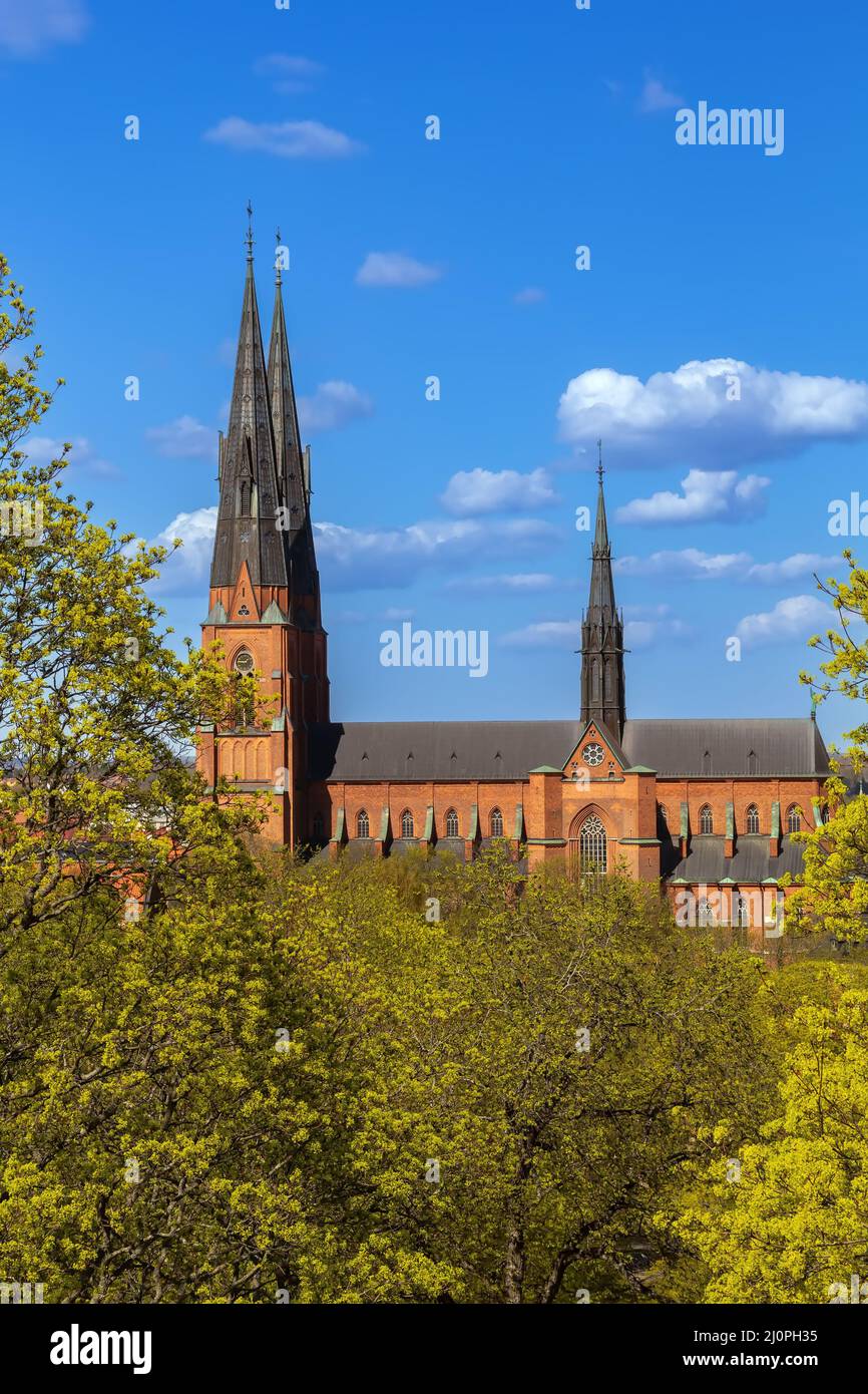 La Catedral de Uppsala, Suecia Foto de stock