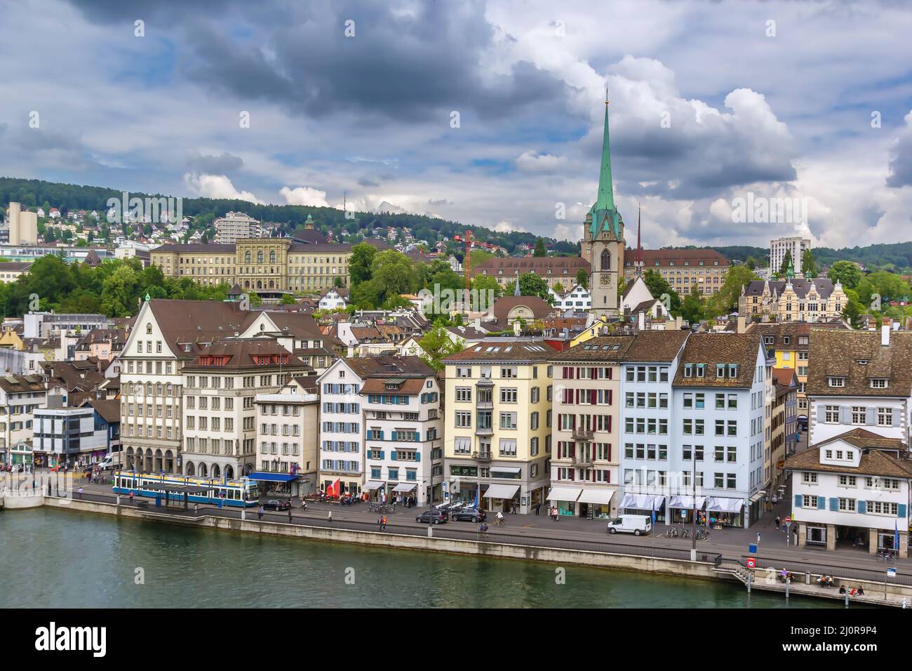 Vista de Zurich, Suiza Foto de stock