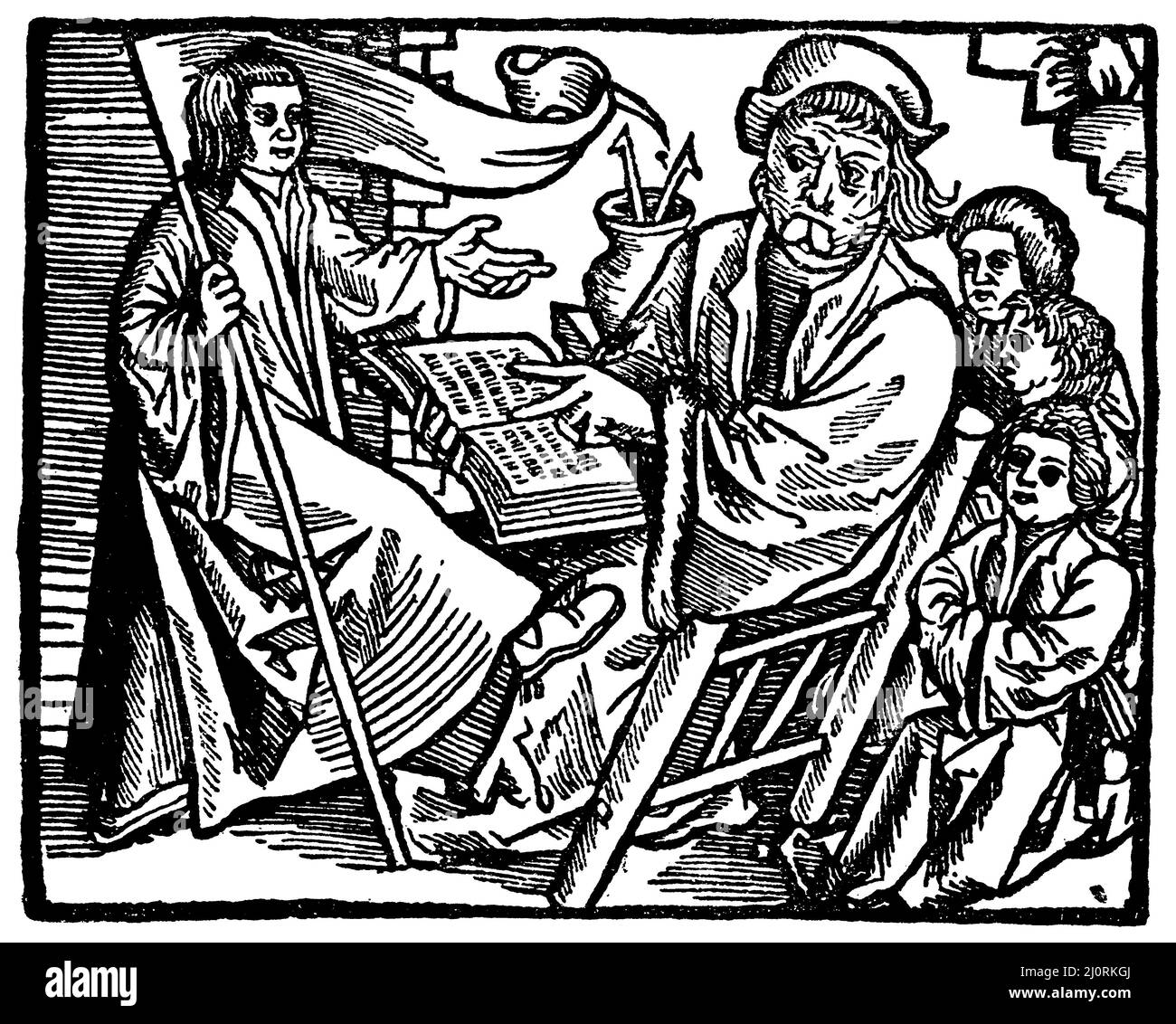 Reuchlin, Johannes (1455-1522), filósofo alemán y humanista - caricatura de los oscuros de Colonia en Johannes Reuchlin (Reuchlin es representado como duplicado)., , (libro de historia religiosa, 1923), Reuchlin, Johannes (1455-1522), deutscher Philosoph und Humanist - Karikatur der Kölner Dunkelmänner auf Johannes Reuchlin (Reuchlin ist als doppelzüngig dargestellt), Reuchlin, Johannes (1455-1522), Philosophe et humaniste allemand - Caricature de Johannes Reuchlin par les obscurantistes de Cologne (redestent) Foto de stock