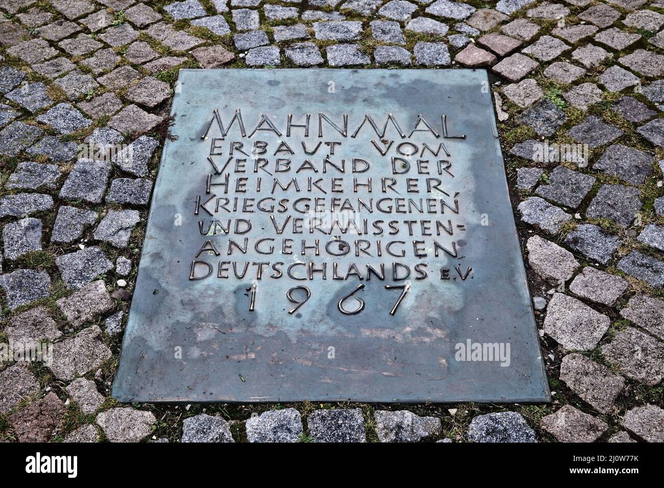 Friedland Memorial para los repatriados y expulsados alemanes, detalle, Friedland, Alemania, Europa Foto de stock