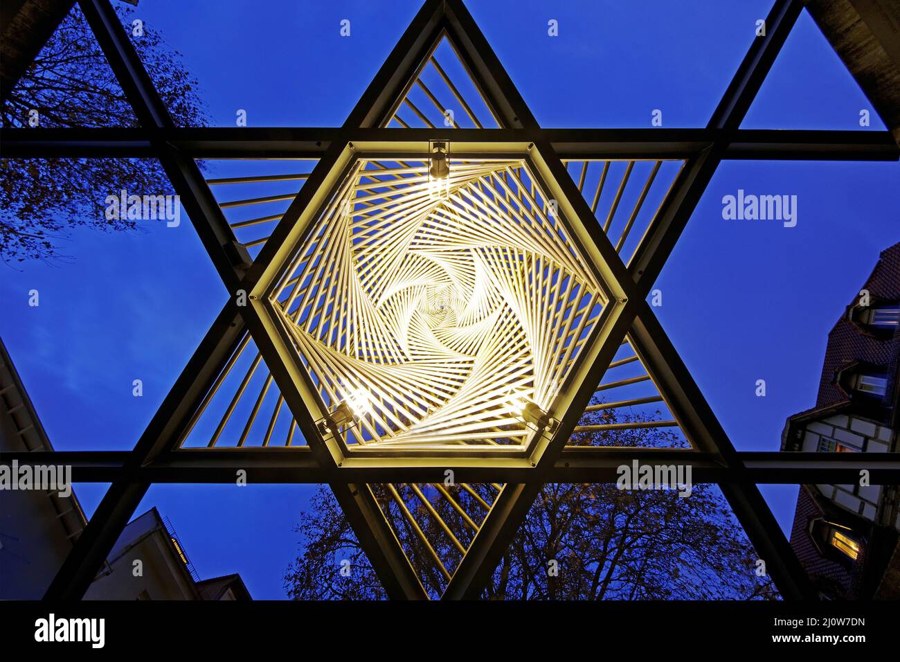 Memorial en la plaza de la Sinagoga Vieja, artista Corrado Cagli, Goettingen, Alemania, Europa Foto de stock