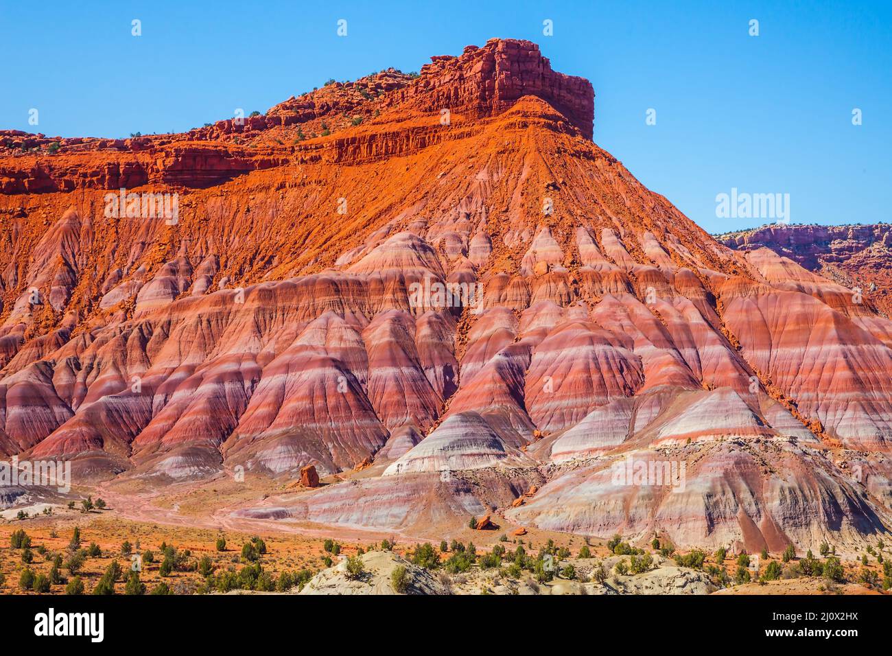 Montañas grandiosas de arenisca roja Foto de stock