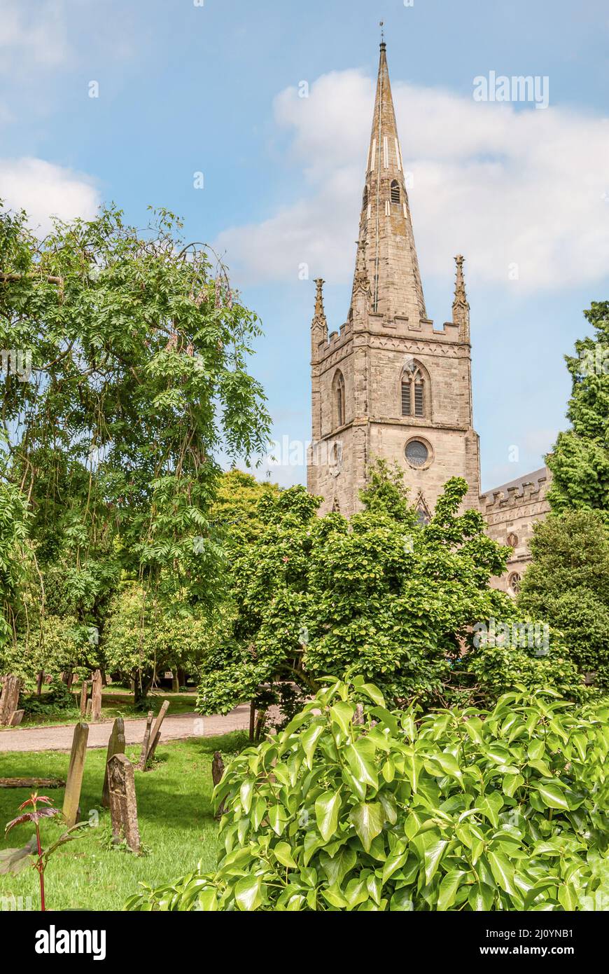 Iglesia de San Nicolás, Warwick, Warwickshire, Inglaterra Foto de stock