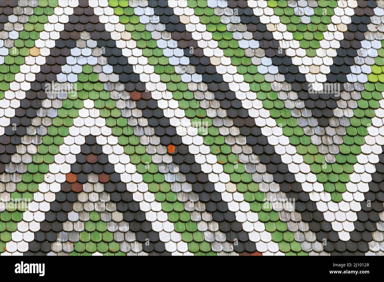 Mosaico de tejas de la catedral de San Esteban en Viena Foto de stock