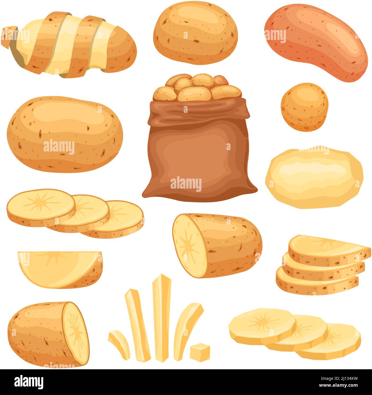 Cortes de papa Imágenes vectoriales de stock Alamy
