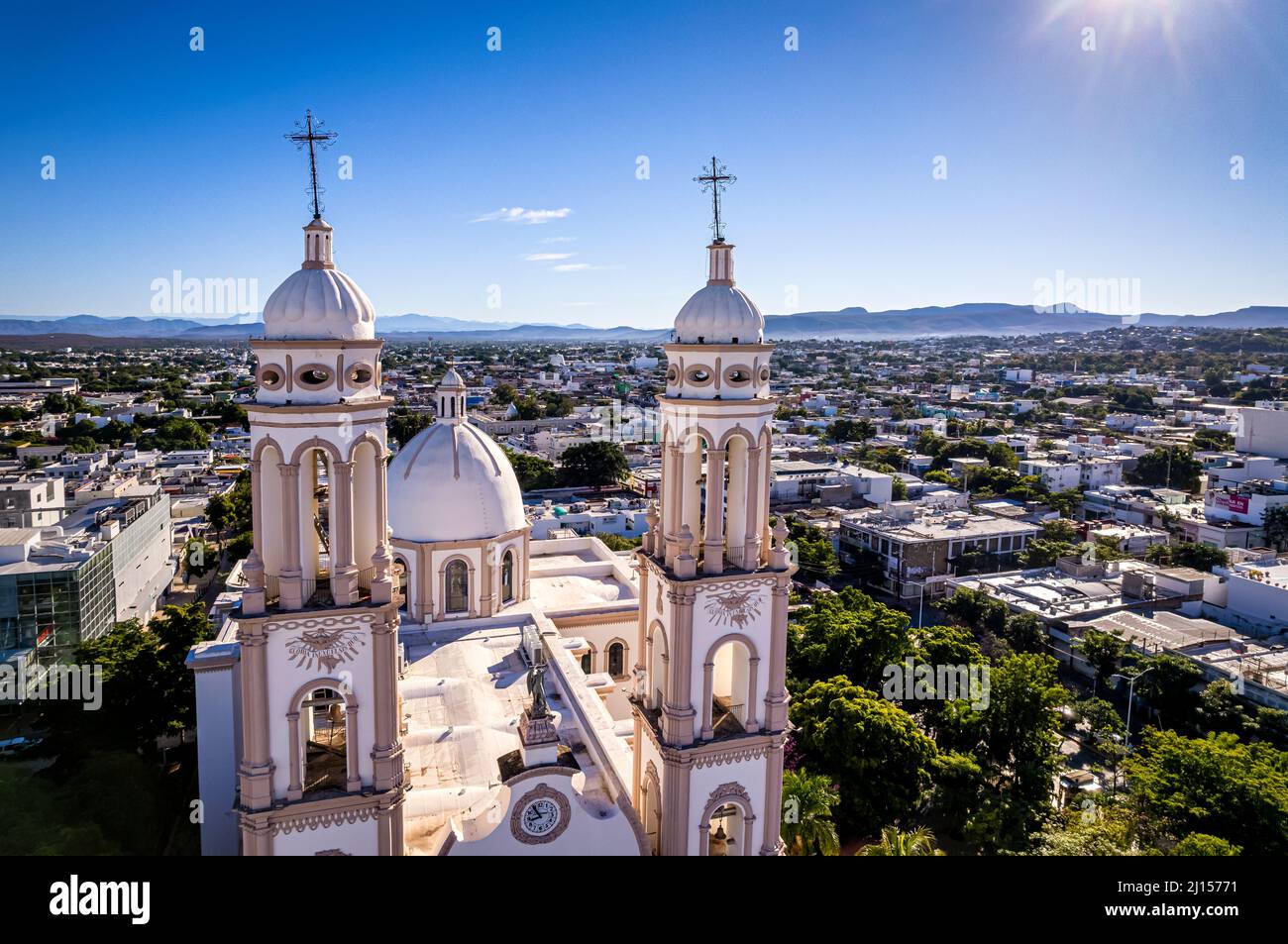 La catedral de Culiacan, la capital de Sinaloa, México. Foto de stock