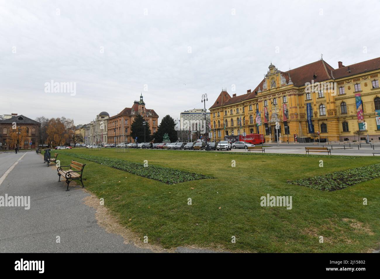 Plaza de la República (Trg Republike), Zagreb, Croacia Foto de stock