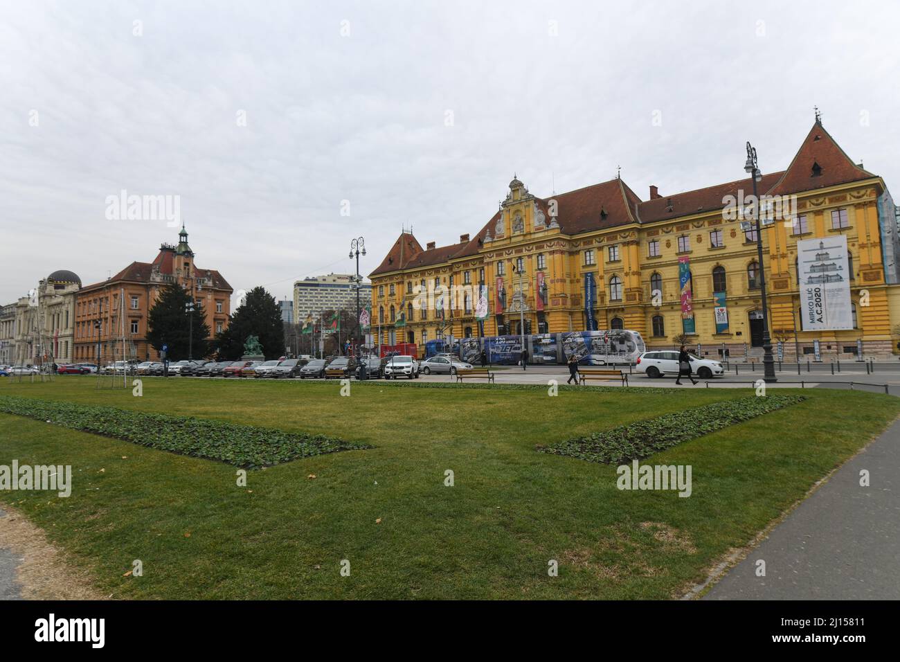 Plaza de la República (Trg Republike), Zagreb, Croacia Foto de stock
