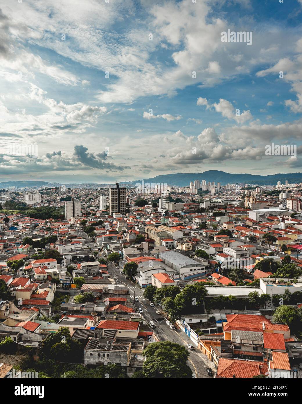 panorama general de la ciudad de Sao Paulo Brasil. Foto de stock
