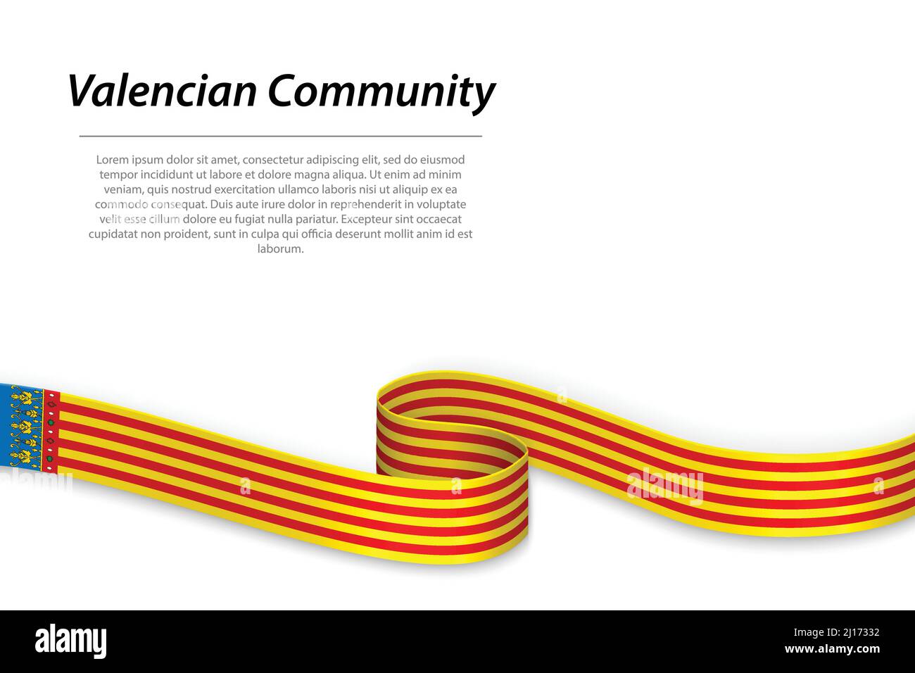 Bandera de la comunidad valenciana Imágenes vectoriales de stock - Alamy