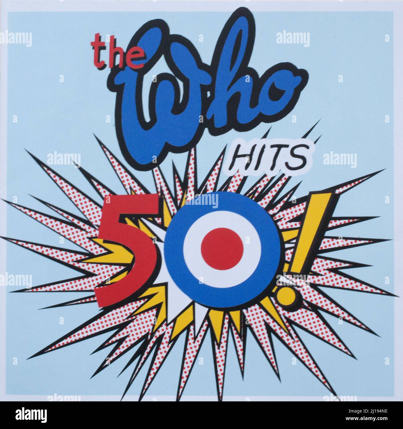 La portada del álbum del CD de The Who hits 50 Foto de stock