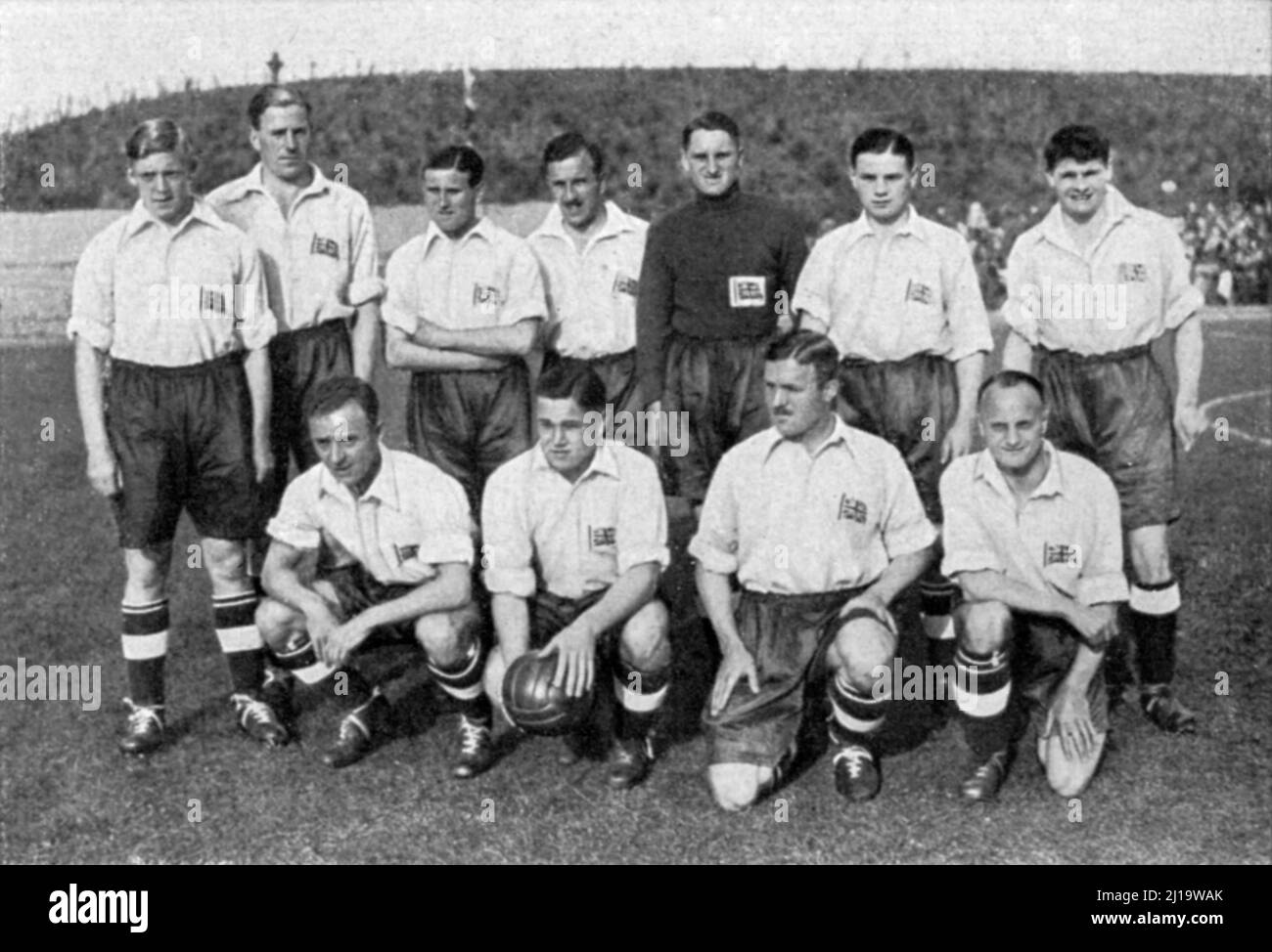 Fútbol, equipo de fútbol de Gran Bretaña Foto de stock
